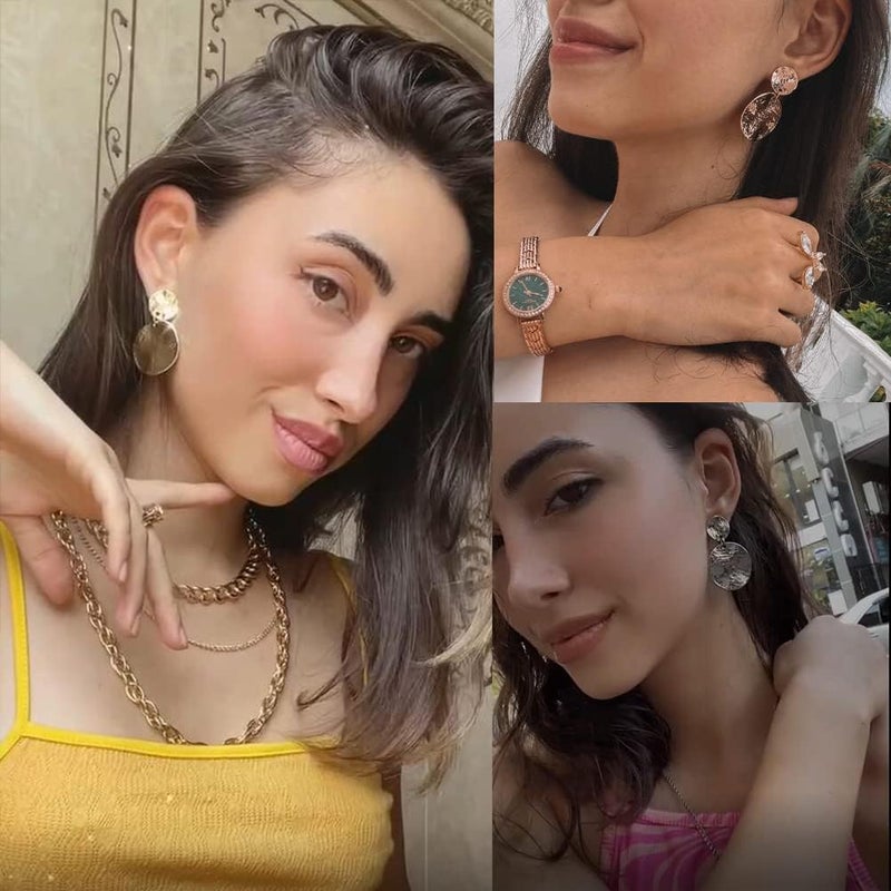 OCCFAE Store Metal Clip On Earrings for Women Non Pierced Dangle Drop Earrings Multiple Styles - Image 3